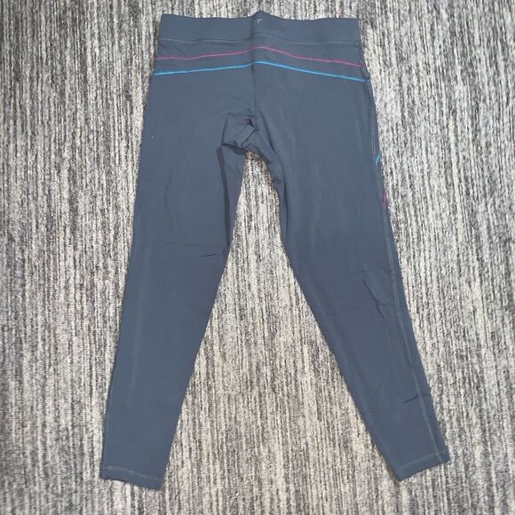 NordicTrack Womens Large Gray Nylon Athletic Leggings Stretch Athleisure Classic - Picture 6 of 6